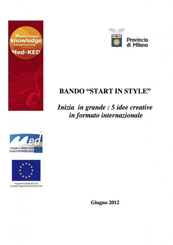 Bando Provincia di Milano: “Start in Style”